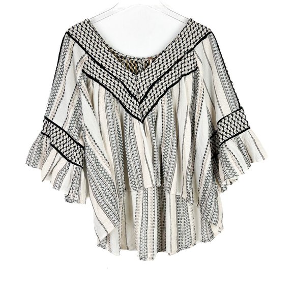 Free People Running On A Dream Top Embroidered Size Large L GUC L2537 - Picture 2 of 16